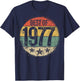 Best of 1977 48th Birthday Gifts Women 48 Year Old T-Shirt - T-Shirt | Navy