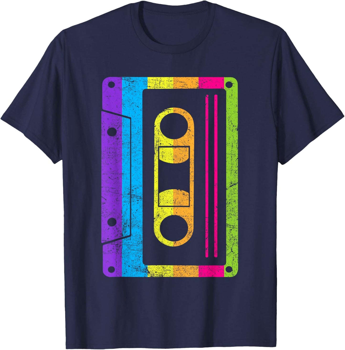 Cassette Tape Shirt For 80s 90s Lovers Vintage Retro Costume T-Shirt - T-Shirt | Navy