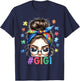 Gigi Autism Awareness Messy Bun Grandmother Granny Nana Mimi T-Shirt - T-Shirt | Navy