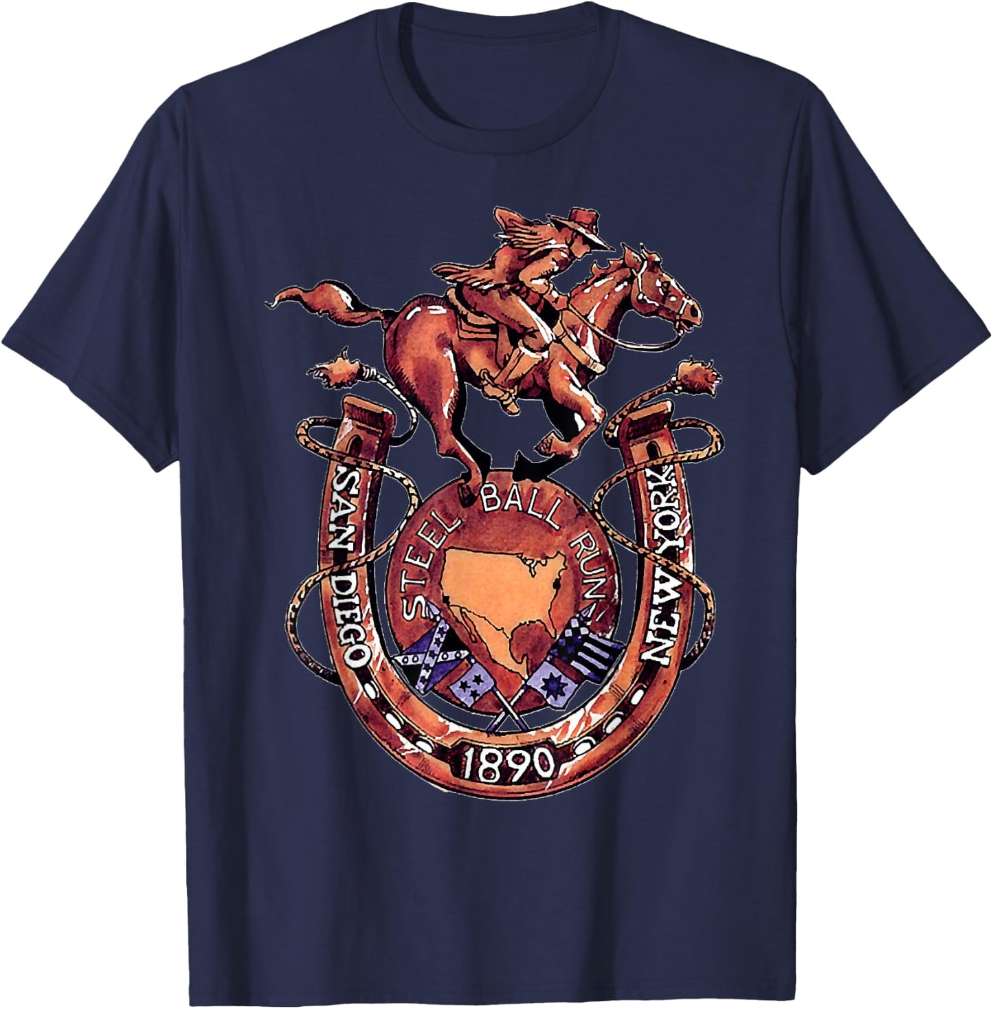 Steel Ball Race Horse T-Shirt - T-Shirt | Navy
