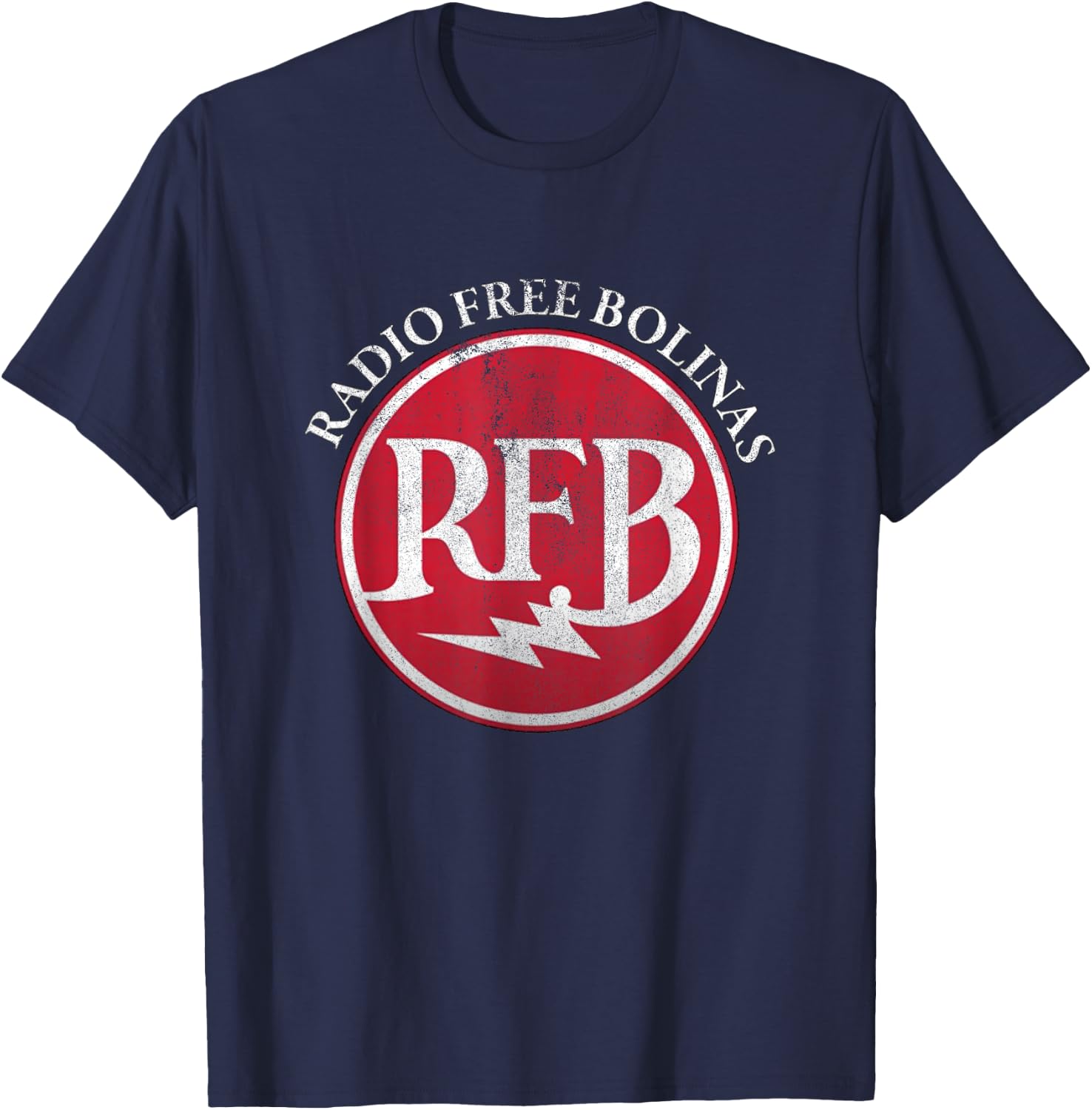 Radio Free Bolinas Vintage Marin County T-Shirt - T-Shirt | Navy