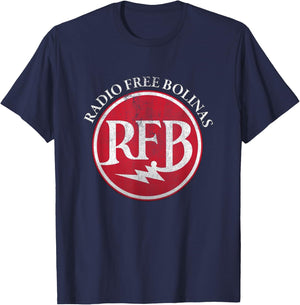 Radio Free Bolinas Vintage Marin County T-Shirt - T-Shirt | Navy