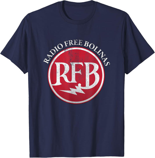 Radio Free Bolinas Vintage Marin County T-Shirt - T-Shirt | Navy