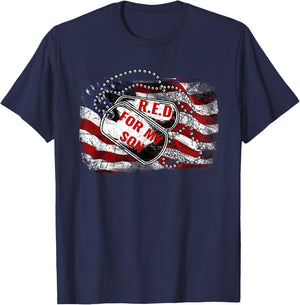 R.E.D. Friday For My Son Military Deployed Soldier T-Shirt - T-Shirt | Navy