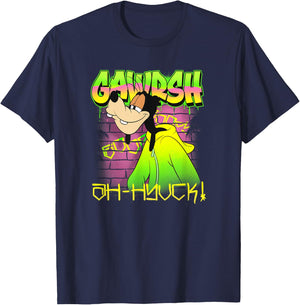 Disney Mickey and Friends Gawrsh Ah-Hyuck! Graffiti T-Shirt - T-Shirt | Navy
