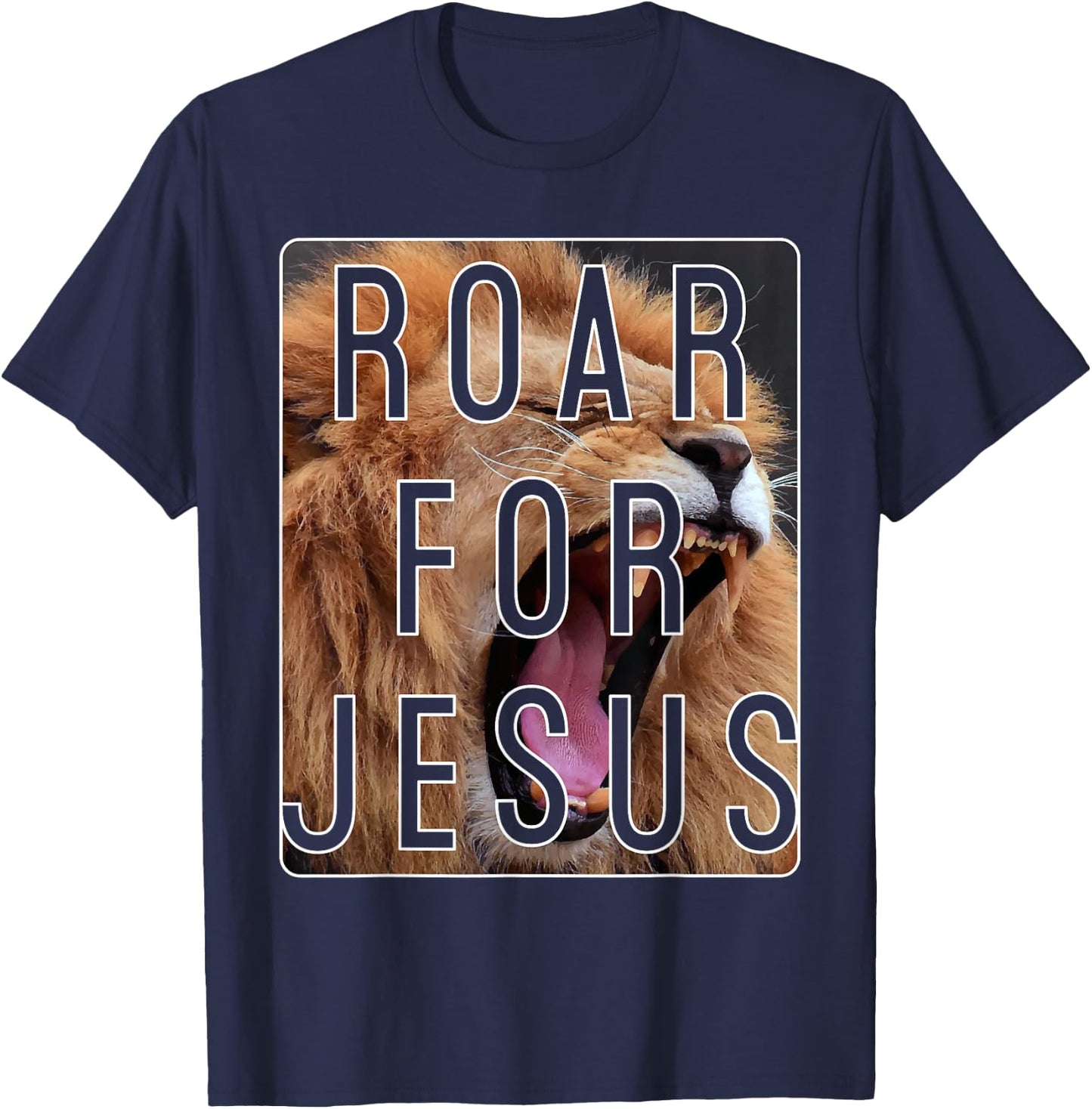 Vacation Bible School Shirt Wild About VBS Roar For Jesus T-Shirt - T-Shirt | Navy