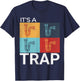 Funny "It's a Trap!" P-Trap Under Sink Pop Art Plumbers T-Shirt - T-Shirt | Navy