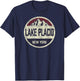 Vintage Retro Lake Placid New York Mountain Circle Ski T-Shirt - T-Shirt | Navy