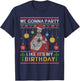We Gonna Party Like It's My Birthday Jesus Sweater Christmas T-Shirt - T-Shirt | Navy