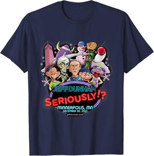 Jeff Dunham Minneapolis, MN T-Shirt - T-Shirt | Navy