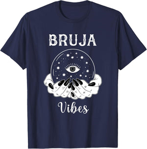 Bruja Vibes Mexican Dia de Muertos Halloween Bruja T-Shirt - T-Shirt | Navy