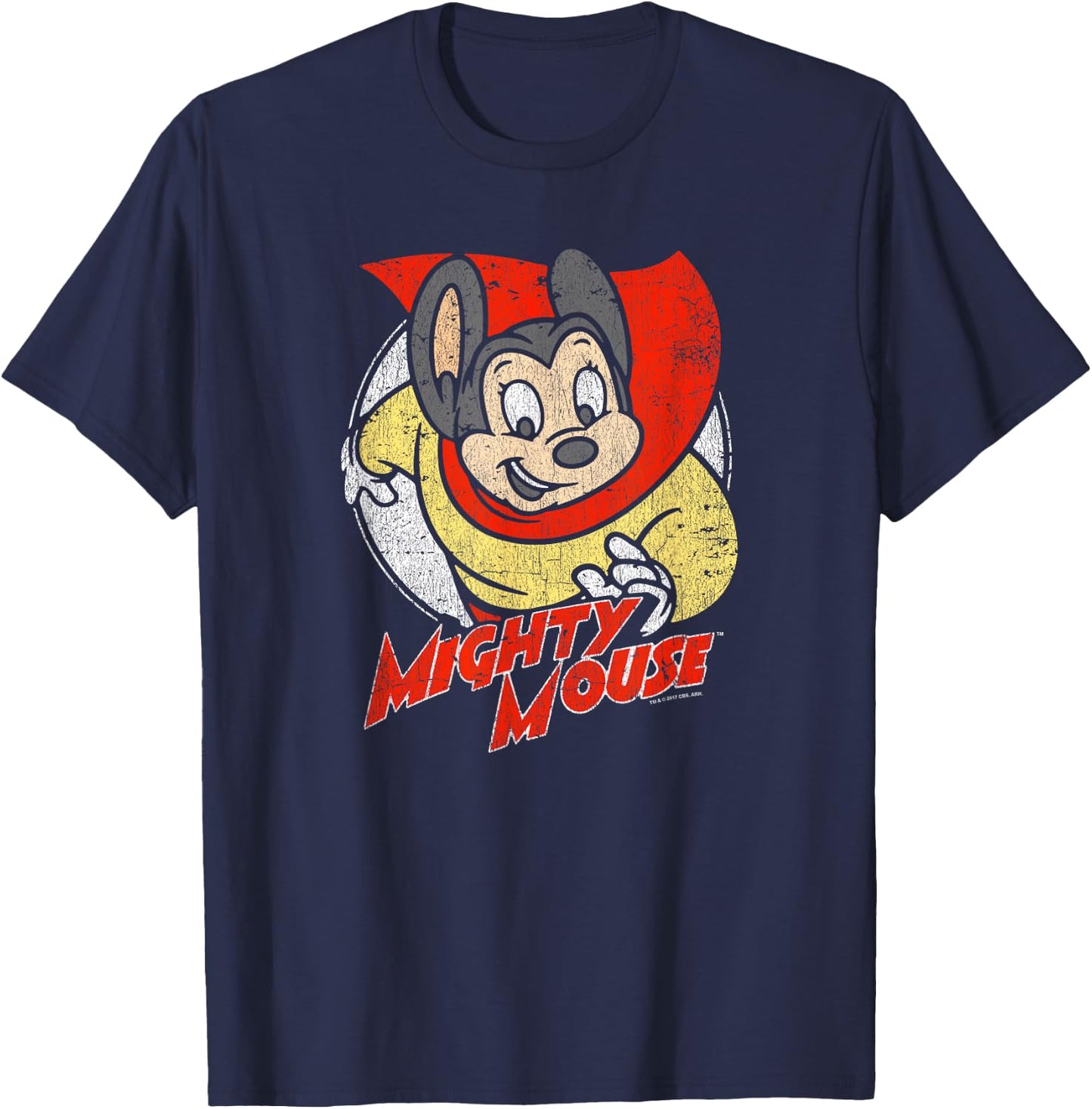 Mighty Mouse Mighty Circle T-Shirt - T-Shirt | Navy