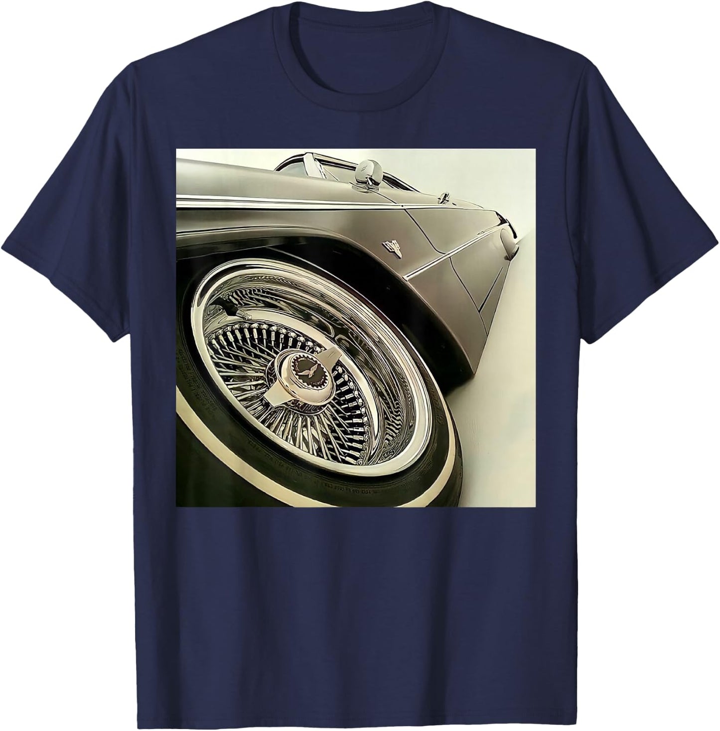 Lowrider Black and White T-Shirt - T-Shirt | Navy