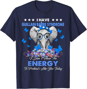Elephant I Have Guillain Barre Syndrome Awareness Gifts T-Shirt - T-Shirt | Navy