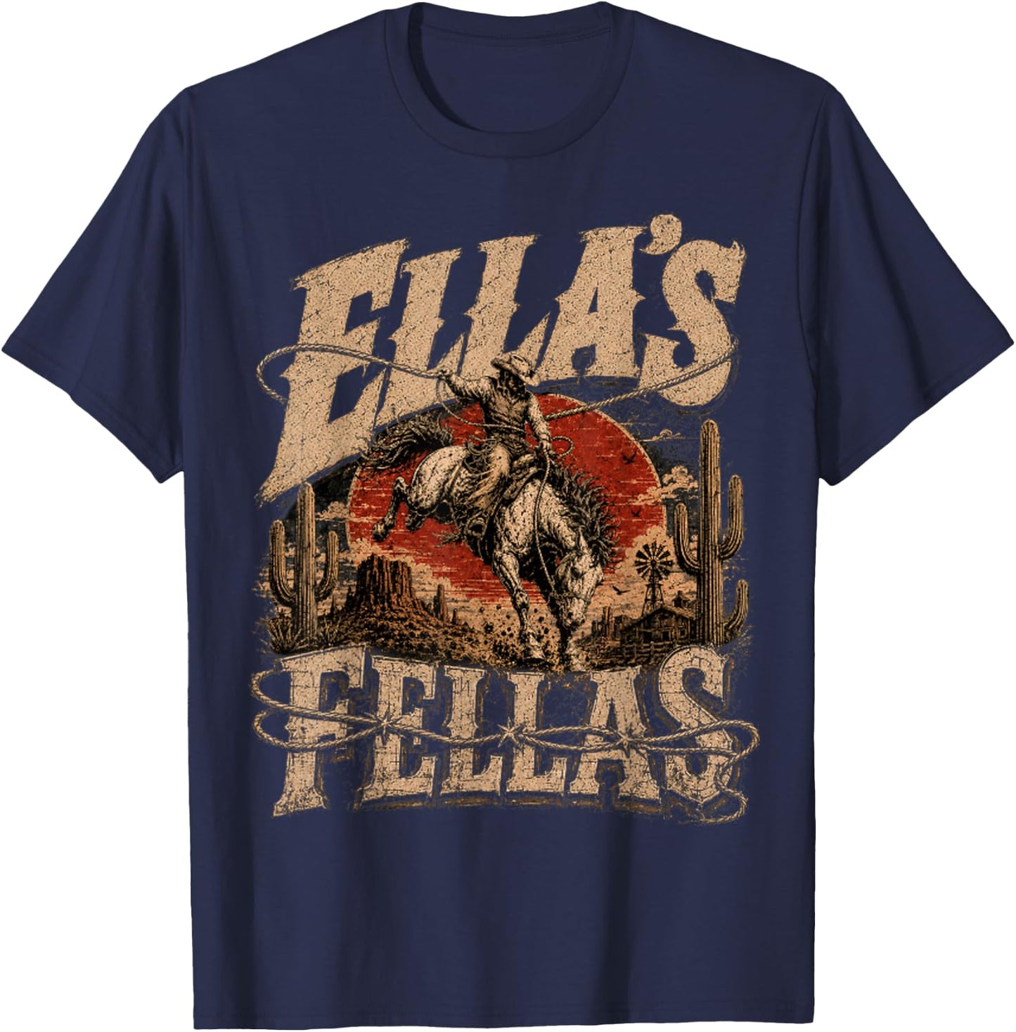Vintage Ella's Name Pride Classic Gifts Women Kids T-Shirt - T-Shirt | Navy
