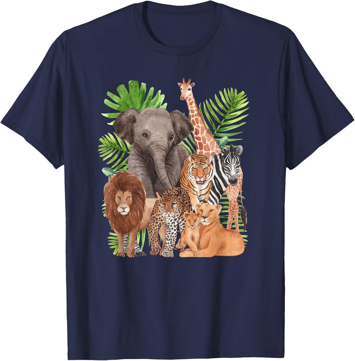 Zoo Animals Safari Jungle Animals Day At The Zoo T-Shirt - T-Shirt | Navy