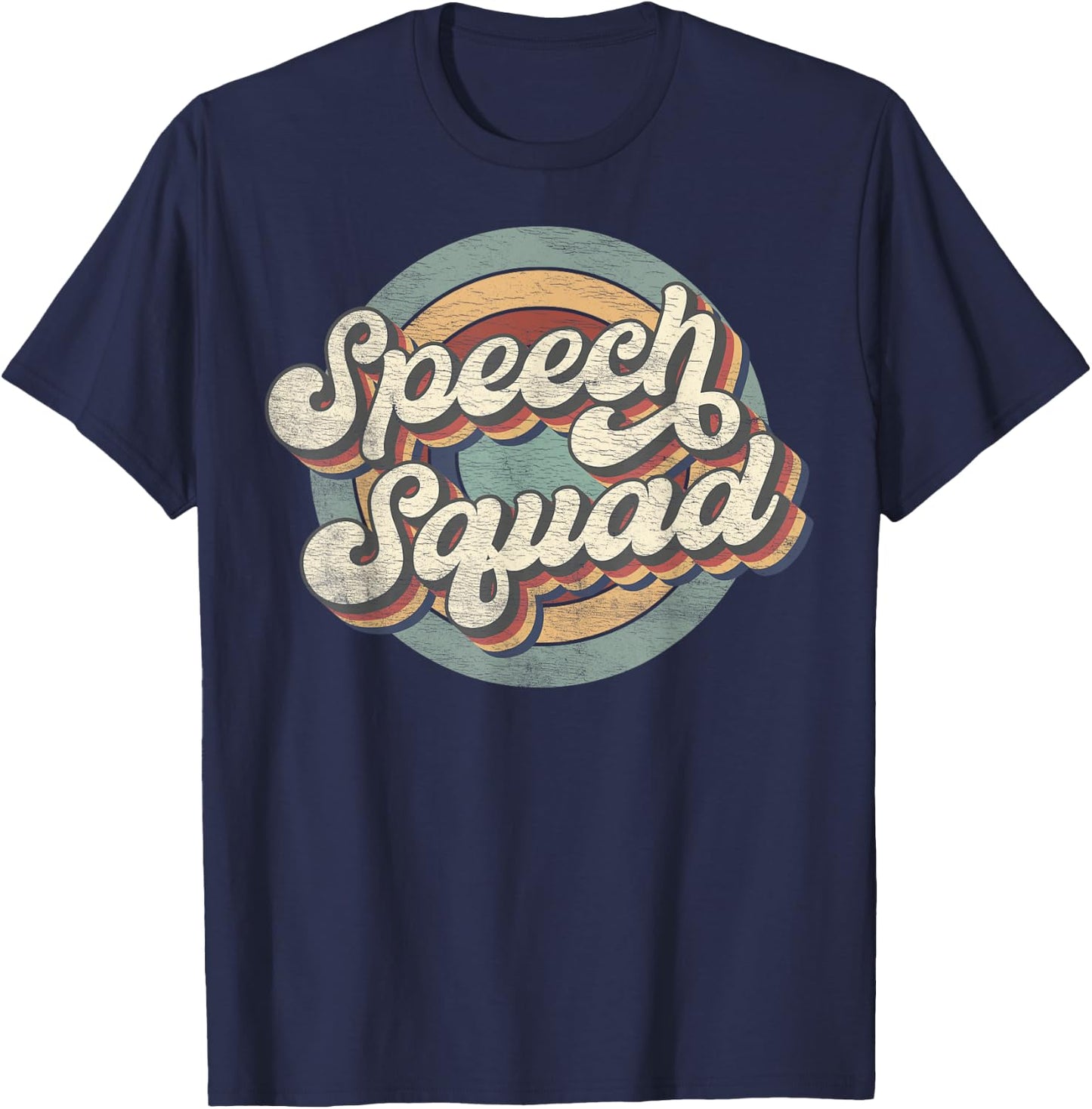 Speech Squad Speech Therapy Crew Hello Back To School Team T-Shirt - T-Shirt | Navy