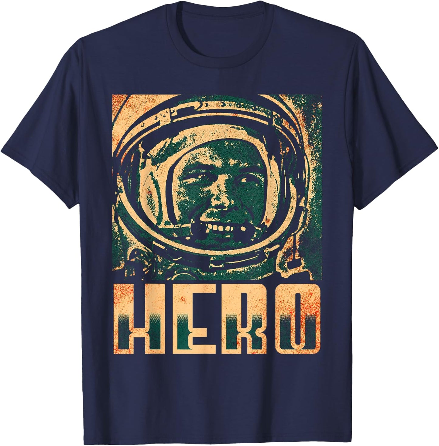 Yuri Gagarin Cosmonaut Astronaut First Space Soviet Union T-Shirt - T-Shirt | Navy