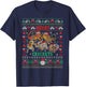 Merry Crickets Bearded Dragon Ugly Christmas Sweater T-Shirt - T-Shirt | Navy