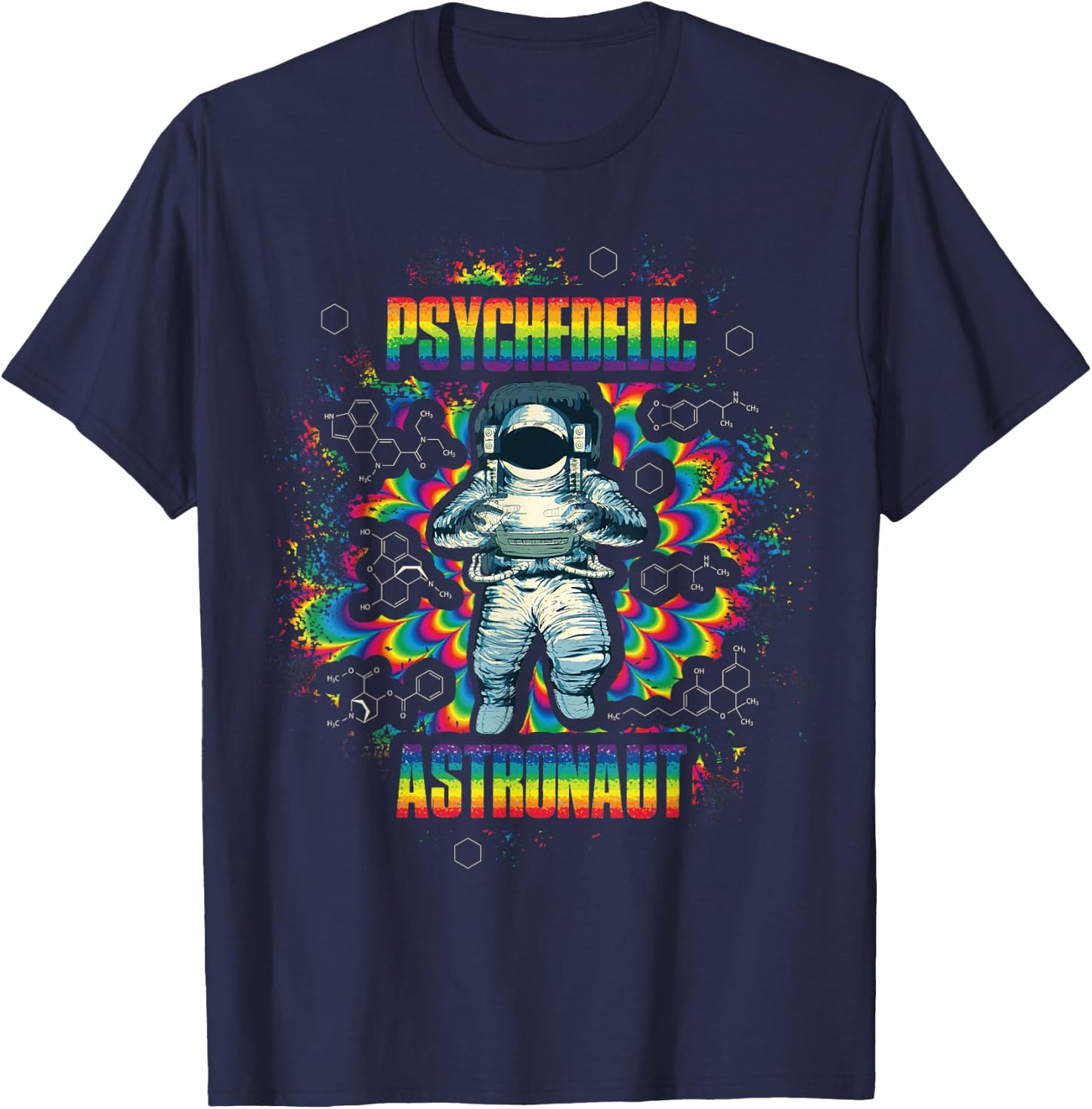 Psychedelic Astronaut T-Shirt - T-Shirt | Navy