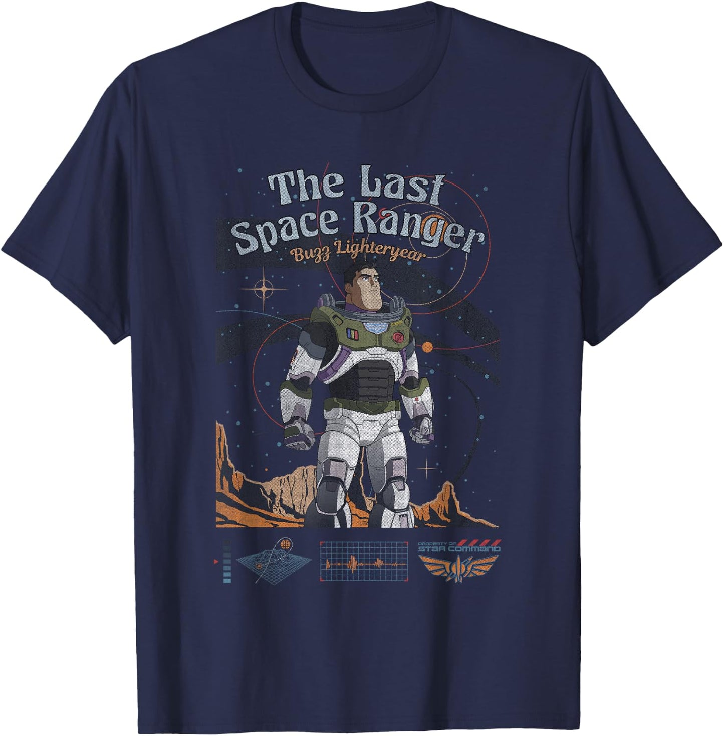 Disney Pixar Lightyear The Last Space Ranger Vintage Shot T-Shirt - T-Shirt | Navy