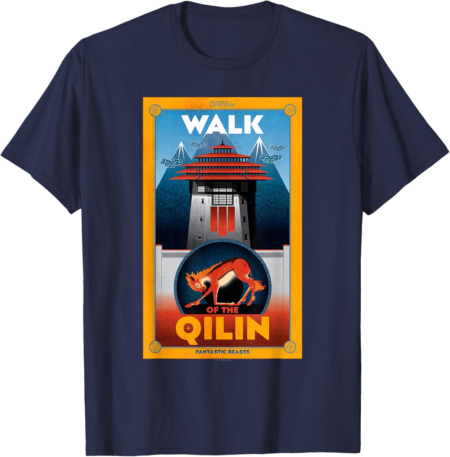 Fantastic Beasts 3 Walk of the Qilin T-Shirt - T-Shirt | Navy
