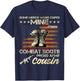 Some Heros Wear Capes Mine Wears Combat Boots Army Cousin T-Shirt - T-Shirt | Navy