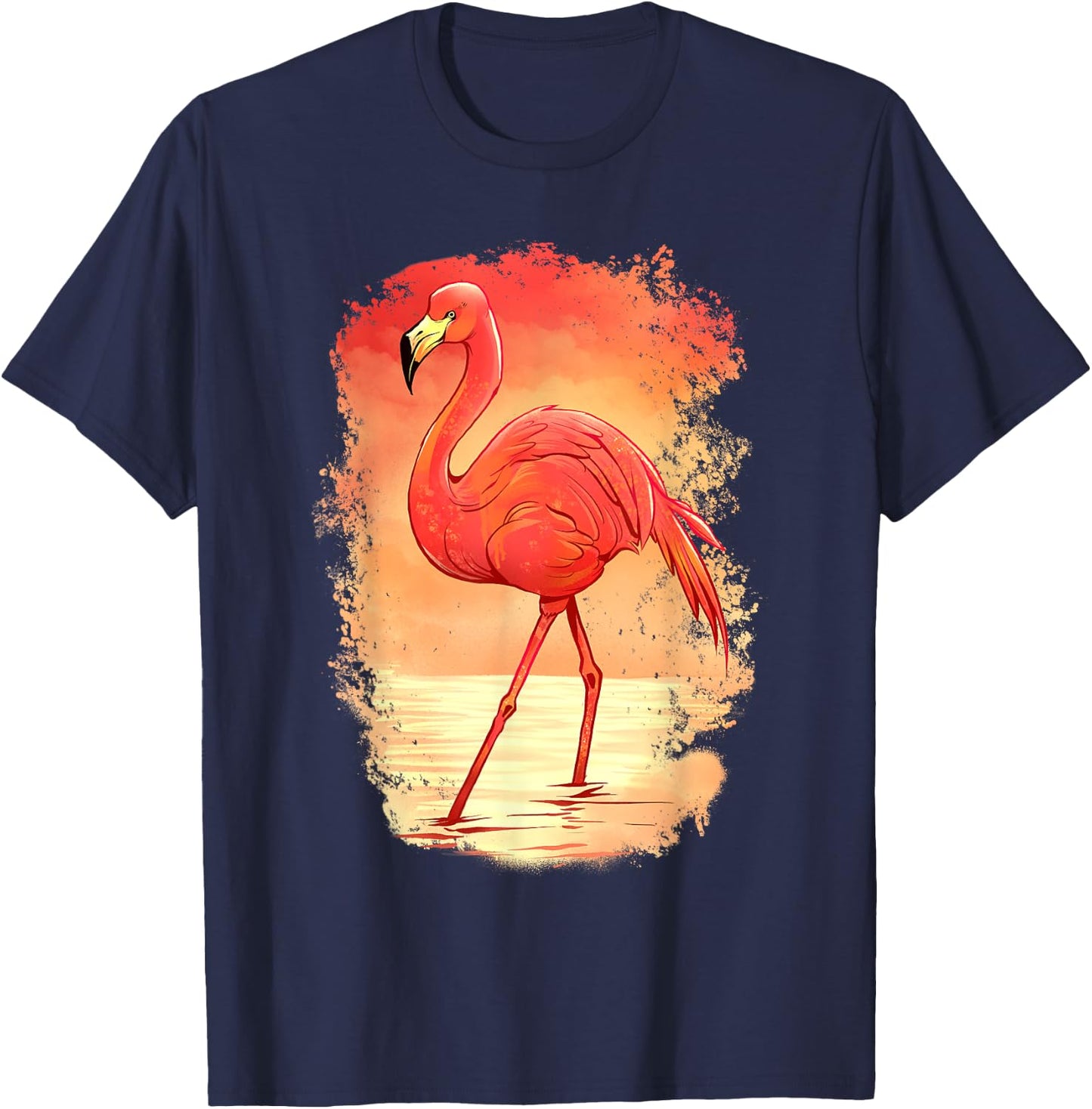 Flamingo Bird Design Animal Bird Animals T-Shirt - T-Shirt | Navy