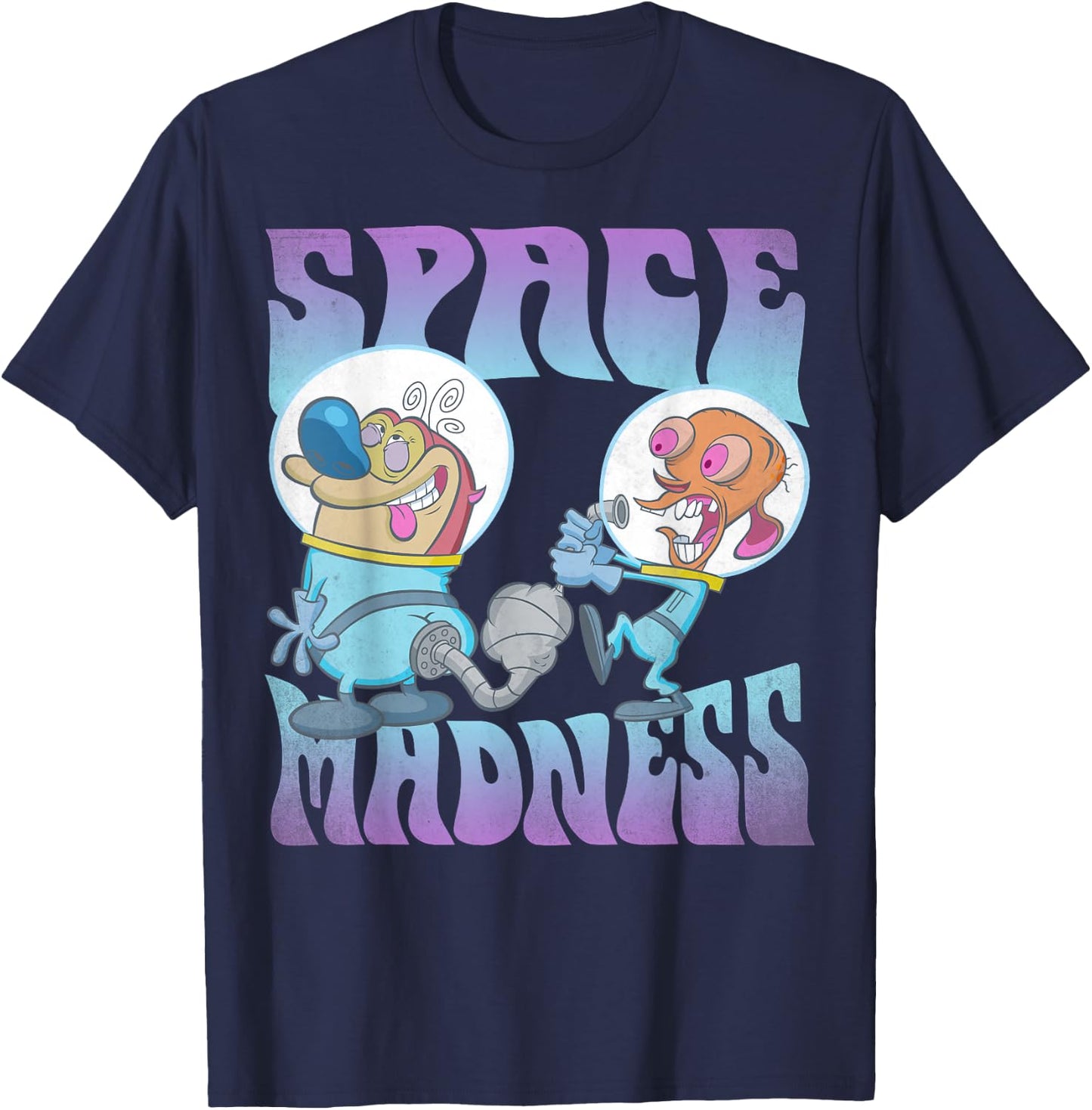 Ren and Stimpy Space Madness Astronaut T-Shirt - T-Shirt | Navy