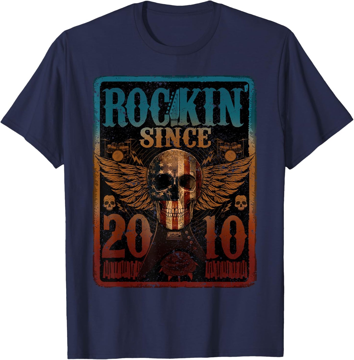 Rockin Since 2010 Shirt 14 Years Old 14th Birthday Classic T-Shirt - T-Shirt | Navy