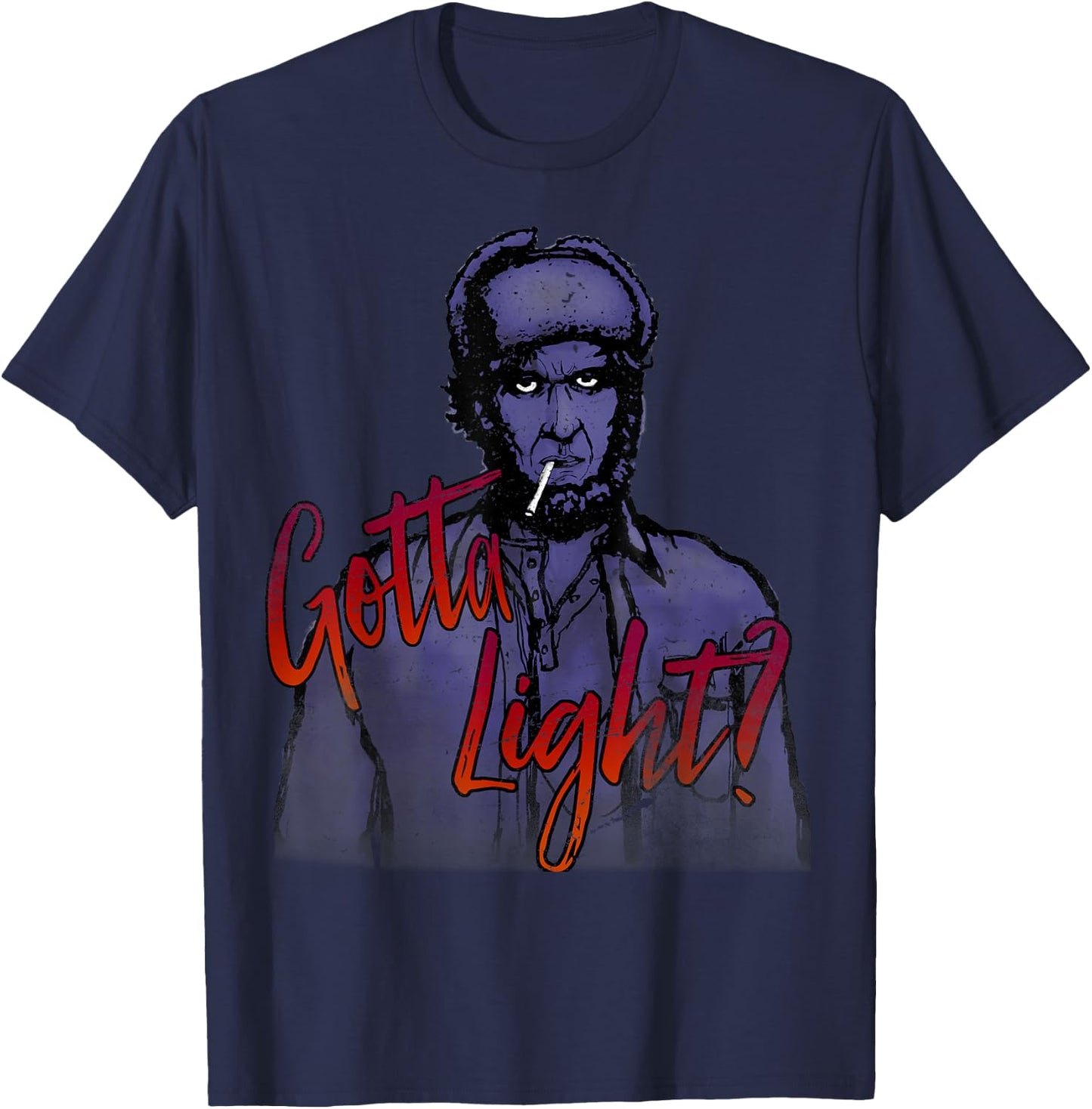 Twin Peaks Distressed Huntsman Sketch Graphic T-Shirt - T-Shirt | Navy