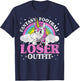 Fantasy Football Loser Outfit Retro Funny Unicorn Loser Gift T-Shirt - T-Shirt | Navy