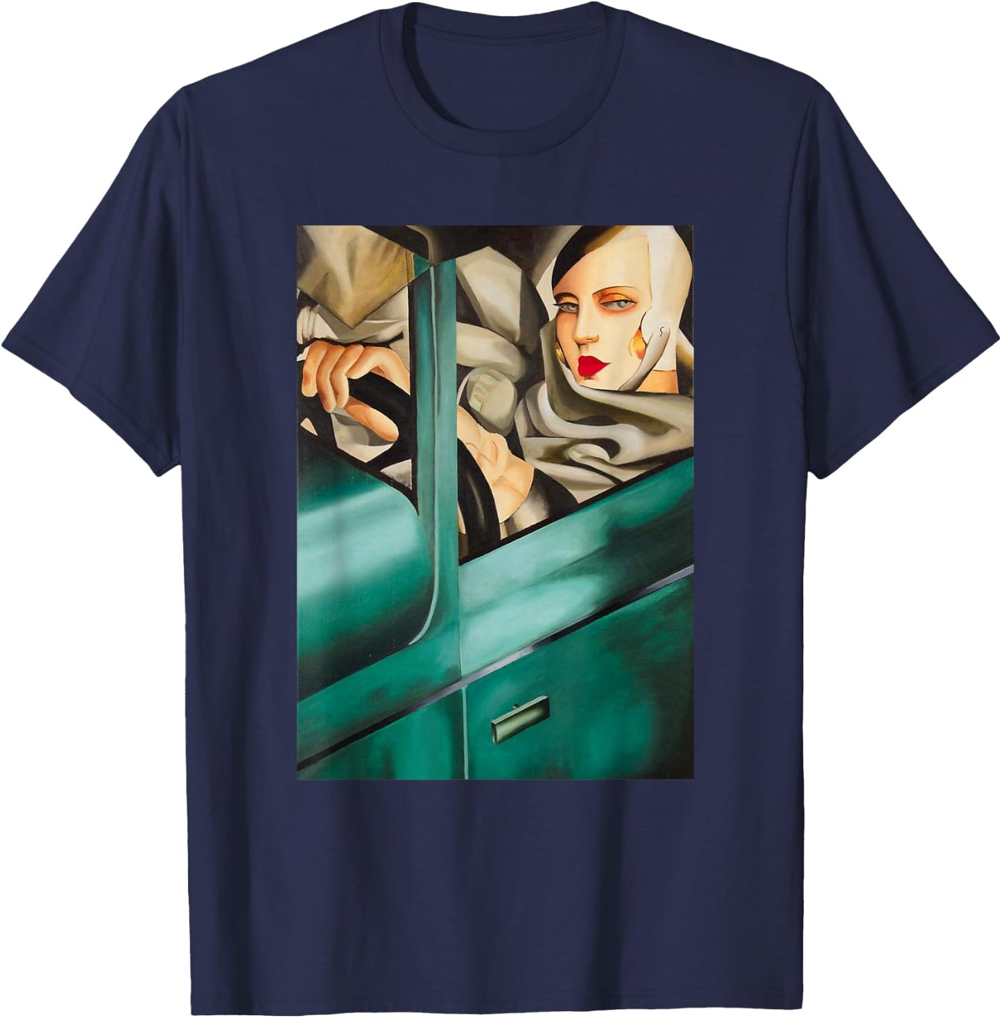 Painting by Lempicka Self-Portrait Autoportrait T-Shirt - T-Shirt | Navy