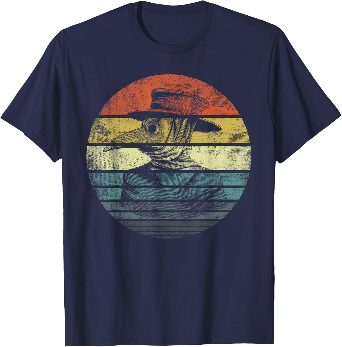 Vintage Plague Face Mask Gifts Women Plague Doctor T-Shirt - T-Shirt | Navy