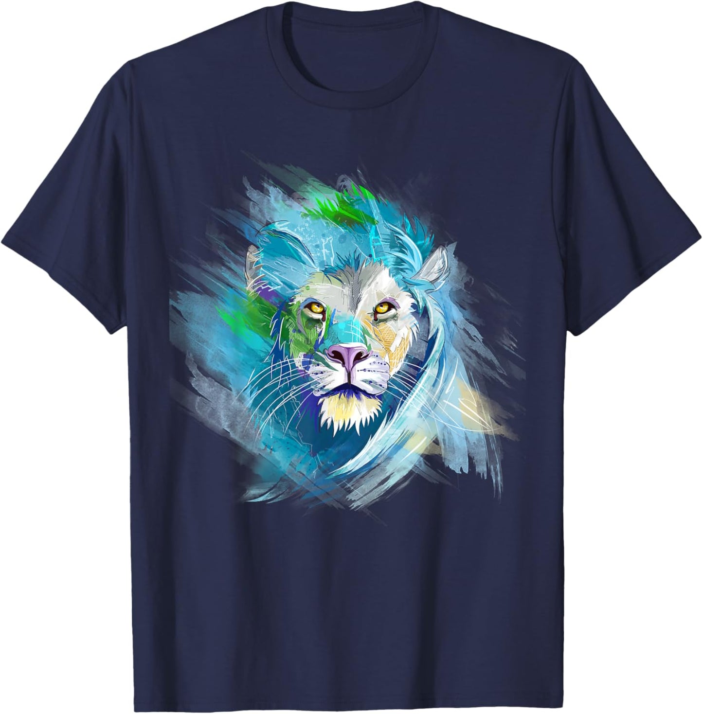 Lion Shirt Men Women Lion Lover Graphic Lion T-Shirt - T-Shirt | Navy