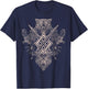 Norse Viking Wolf Raven of Odin with Pagan Gungnir Symbol T-Shirt - T-Shirt | Navy