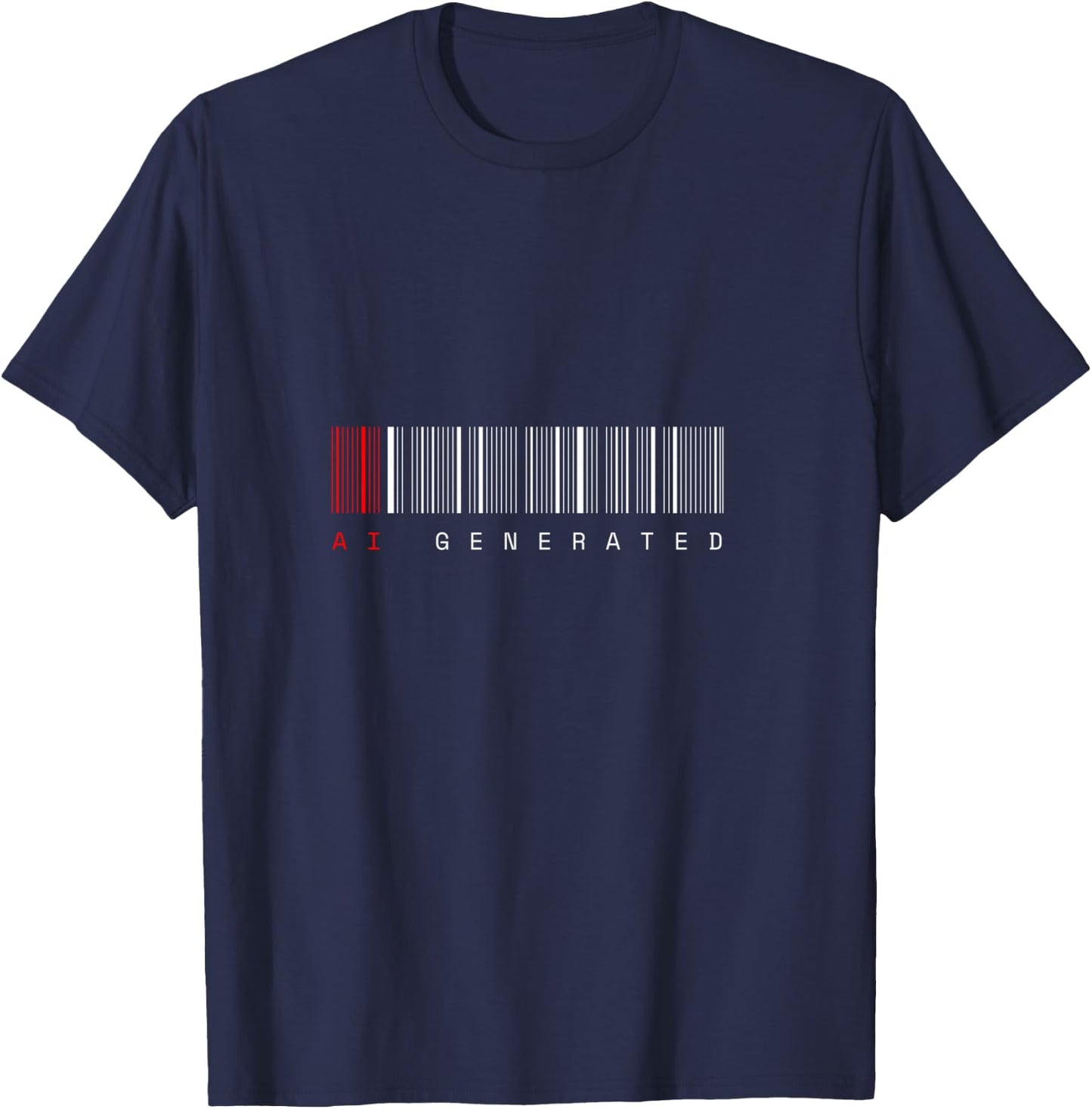 AI Generated - AI Robot AI Funny Shirt AI Merch AI Shirt T-Shirt - T-Shirt | Navy