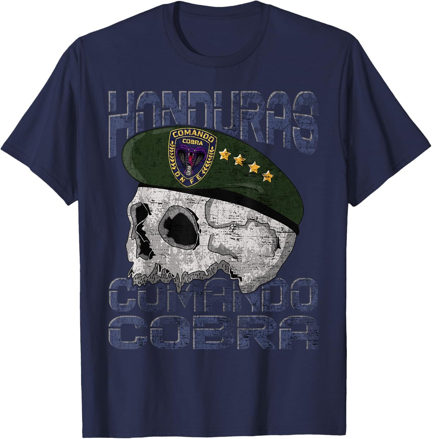 Honduran Special Force Police COBRA Honduras SWAT Army T-Shirt - T-Shirt | Navy