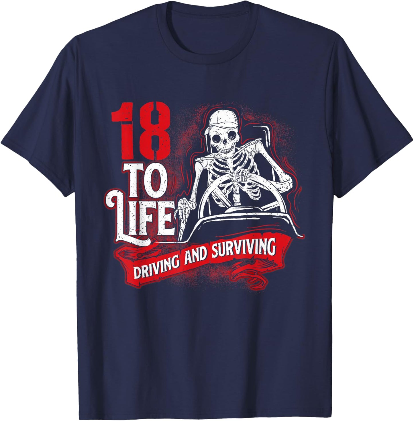 18 To Life - Semi Truck Driver Big Rig Trucking Truckers T-Shirt - T-Shirt | Navy