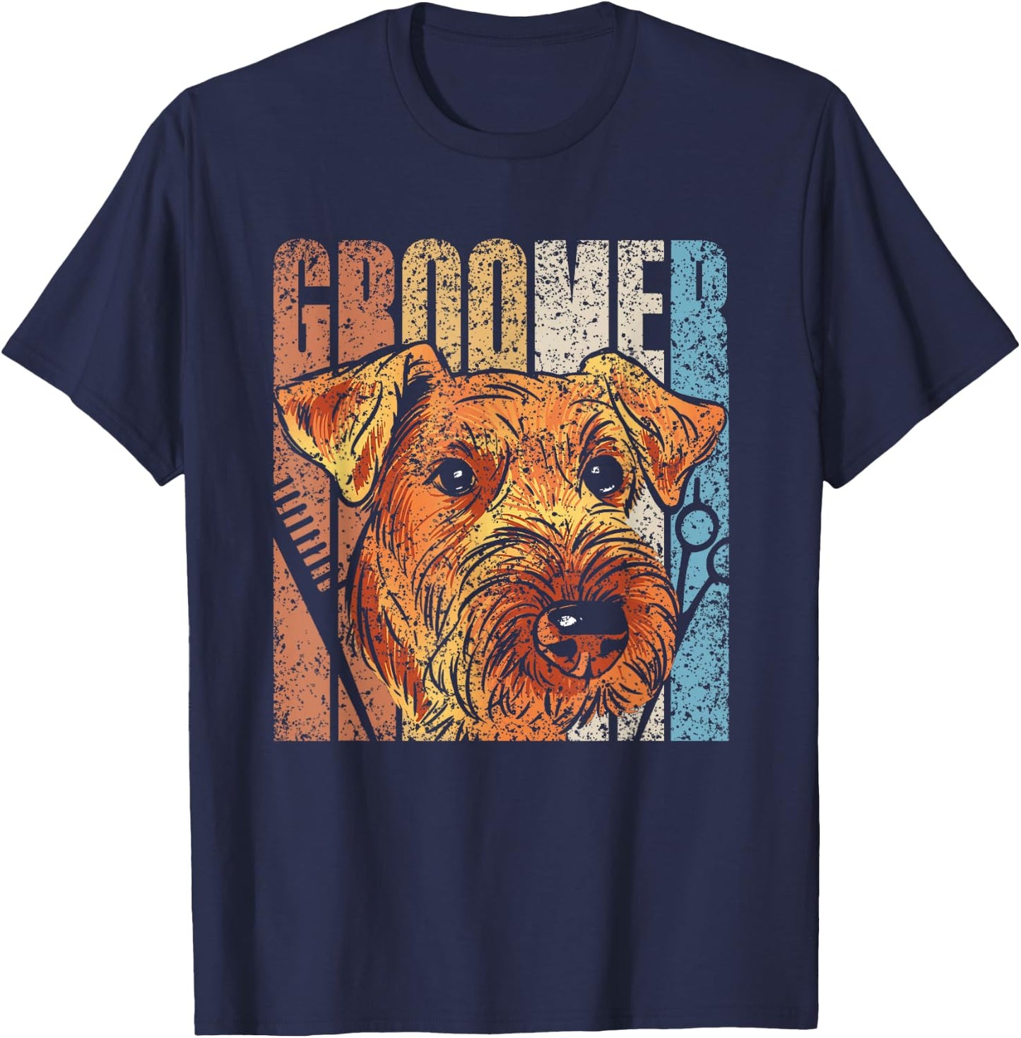 Groomer Cute Dogs Dog Grooming T-Shirt - T-Shirt | Navy