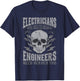 Electrician Funny Quotes Engineers Need Heroes Men Dad Women T-Shirt - T-Shirt | Navy