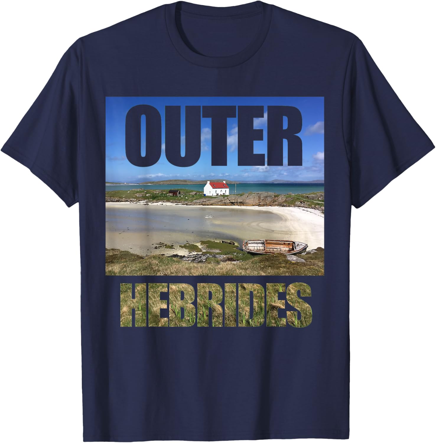 Outer Hebrides - Hebridean Way T-Shirt - T-Shirt | Navy