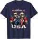 Funny 4th of July Lincoln Washington USA American Men Women T-Shirt - T-Shirt | Navy