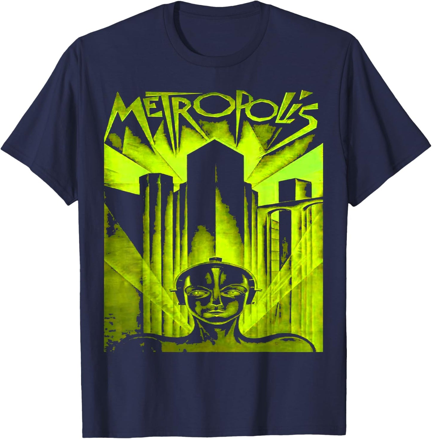 Vintage Nerdy Metropolis Sci-Fi Movie Science Teacher Geek T-Shirt - T-Shirt | Navy