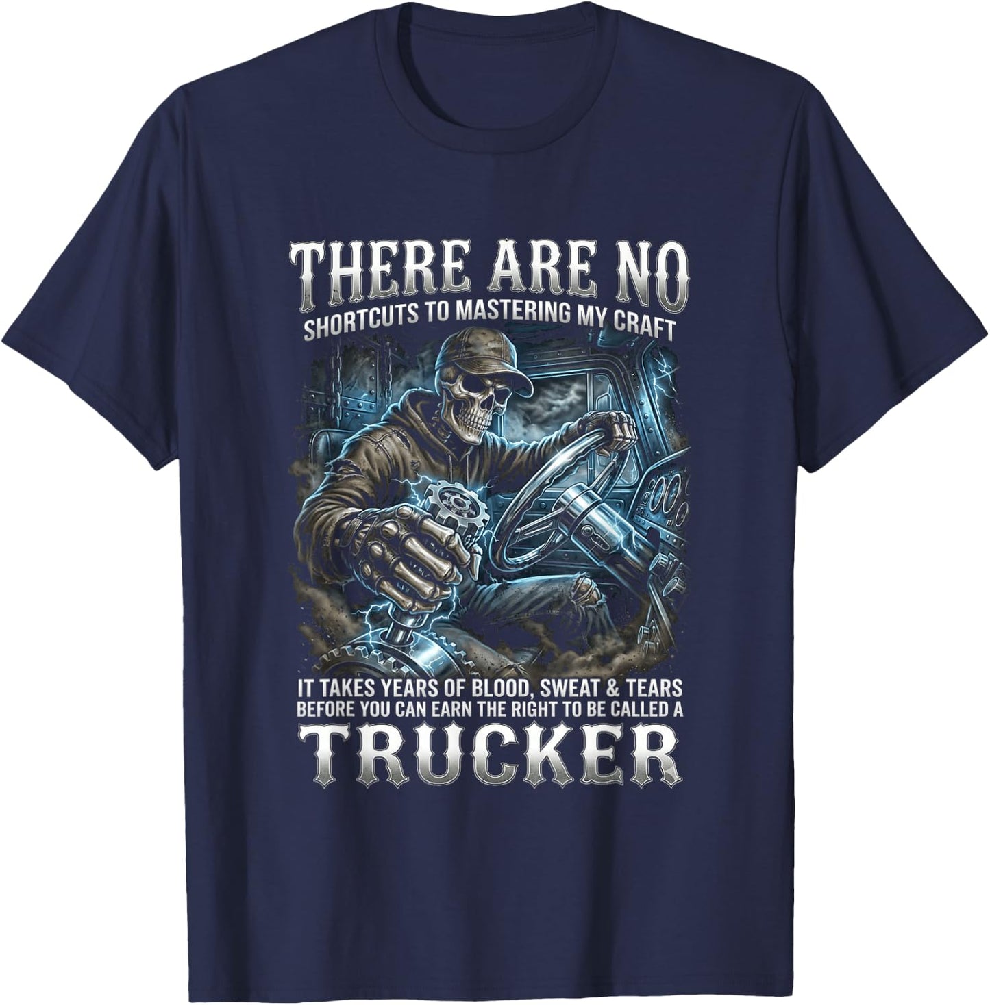Semi Driver Diesel Gear Shift T-Shirt - T-Shirt | Navy