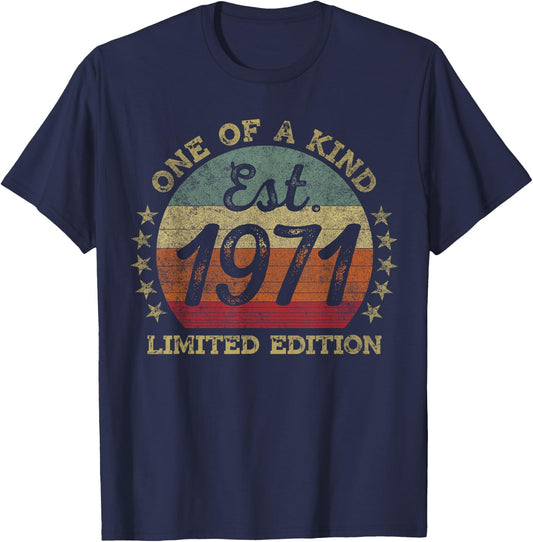 Est. 1971 54th Birthday Limited Edition 54 Year Old T-Shirt - T-Shirt | Navy