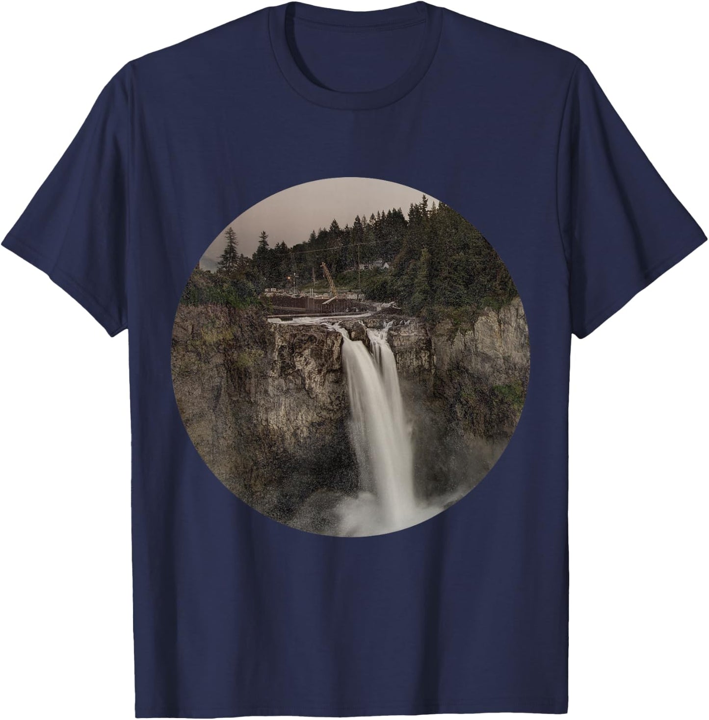 Snoqualmie Falls, Washington State T-Shirt - T-Shirt | Navy
