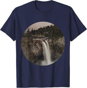 Snoqualmie Falls, Washington State T-Shirt - T-Shirt | Navy