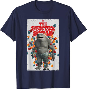 The Suicide Squad King Shark Poster T-Shirt - T-Shirt | Navy