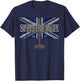 Spitfire Mk. IX WWII British Flag Vintage Airplane T-Shirt - T-Shirt | Navy